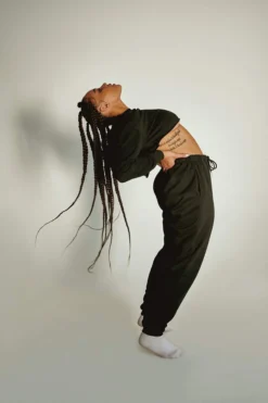 Plus Size Pole Wear Creatures Of XIX Oversized Jogger Bottoms - Black