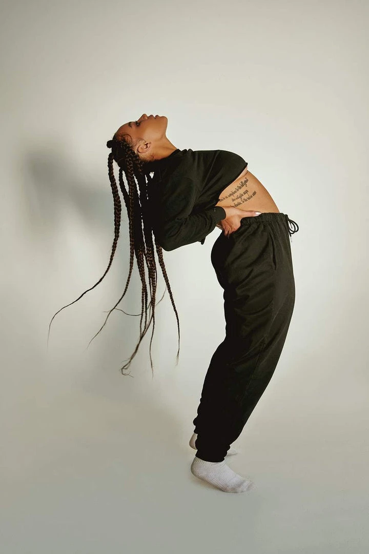 Plus Size Pole Wear Creatures Of XIX Oversized Jogger Bottoms - Black