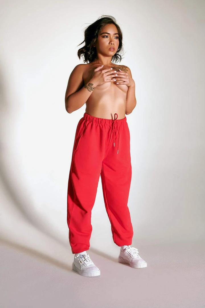 Creatures Of XIX Oversized Jogger Bottoms - Jalapeño Loungewear Bottoms