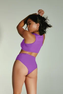 Creatures Of XIX Eco-Classix Scrunch Top - Purple All Pole Wear