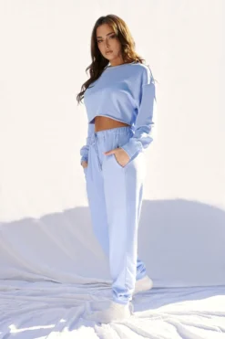 Creatures Of XIX Oversized Jogger Bottoms - Powder Blue Plus Size Pole Wear