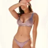 Creatures Of XIX Aphrodite Brazilian Bottoms - Lilac Suede