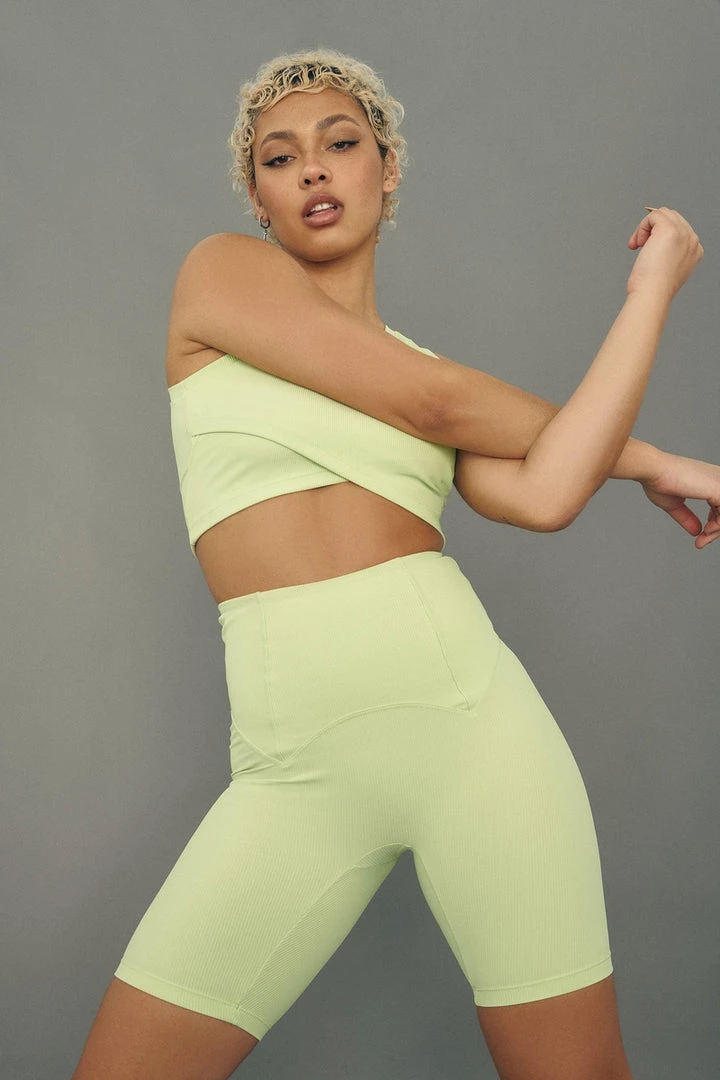 All Pole Wear Creatures Of XIX Move It Ribbed Corset Biker Shorts - Appletini