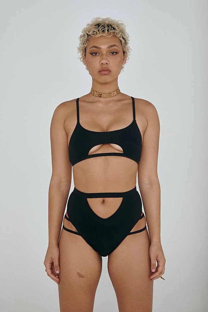 Creatures Of XIX The Hills Raree Top - Ribbed Black All Pole Wear