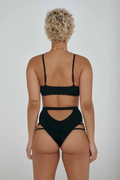 Creatures Of XIX The Hills Raree Top - Ribbed Black All Pole Wear