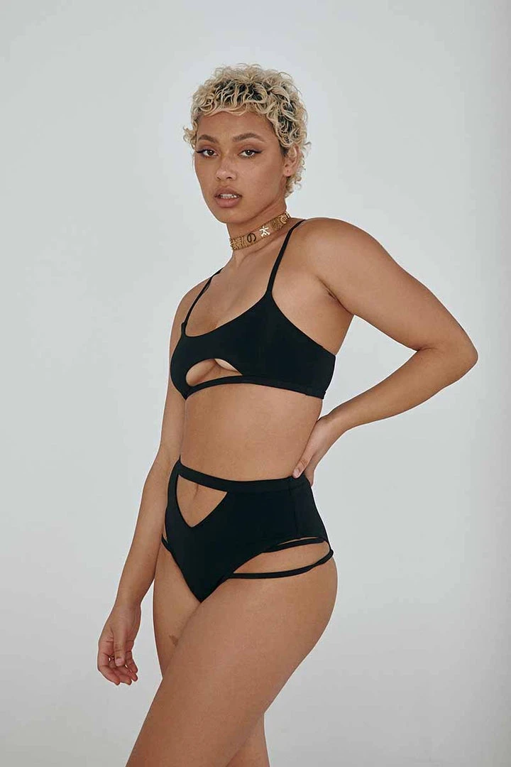 Creatures Of XIX The Hills Raree Top - Ribbed Black All Pole Wear