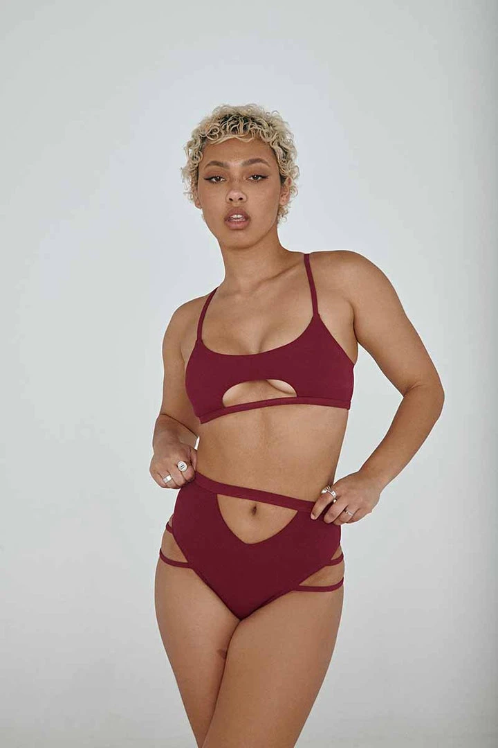 Creatures Of XIX The Hills Raree Top - Ribbed Plum All Pole Wear