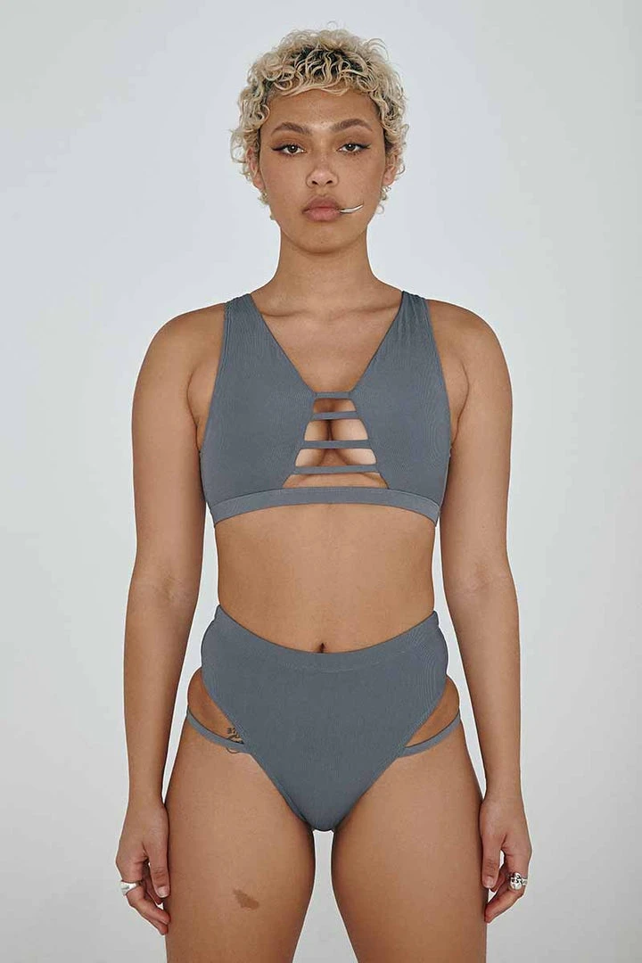 Creatures Of XIX The Valley Top - Ribbed Dark Grey