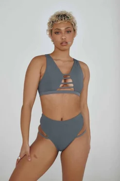 Creatures Of XIX The Valley Top - Ribbed Dark Grey