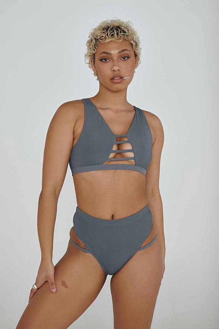 Creatures Of XIX The Valley Top - Ribbed Dark Grey