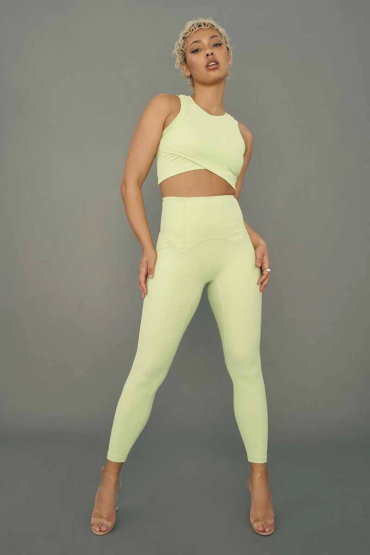 Creatures Of XIX Stretch It Out Ribbed Crop - Appletini All Pole Wear