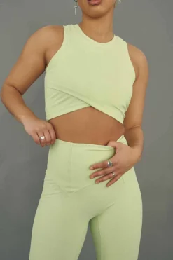 Creatures Of XIX Stretch It Out Ribbed Crop - Appletini All Pole Wear