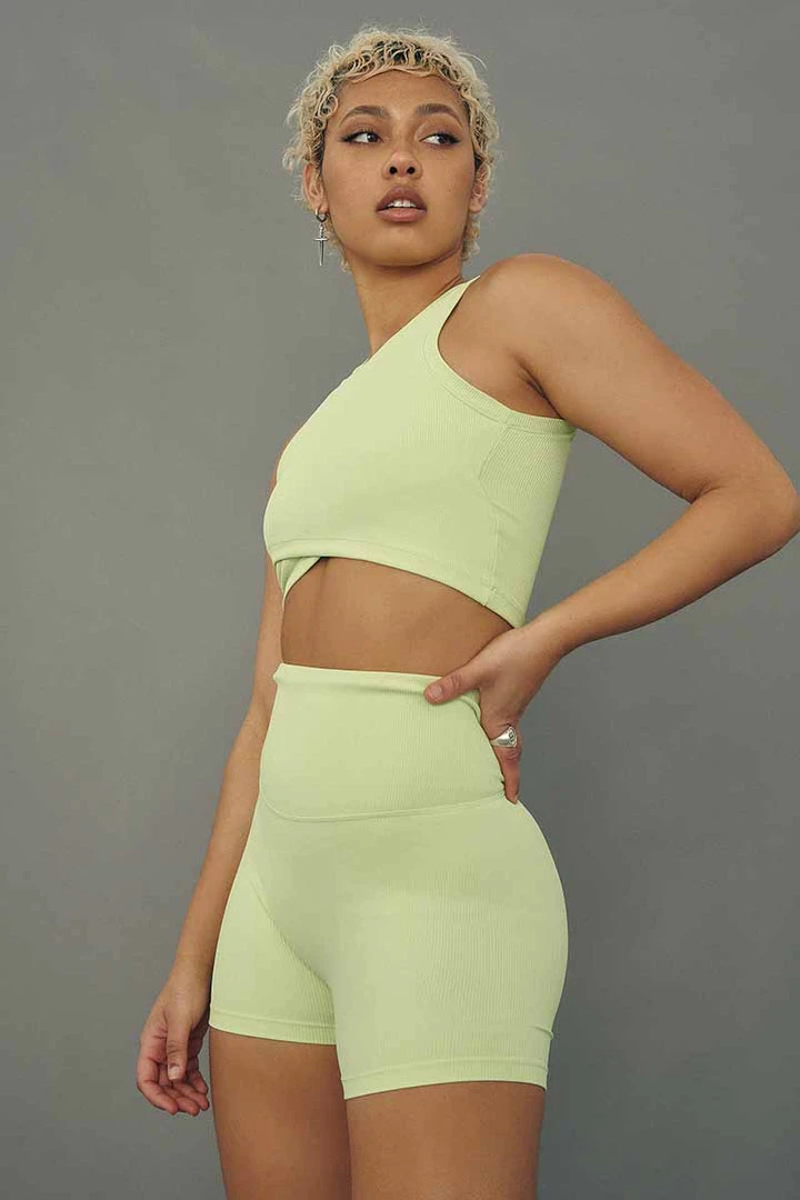 Creatures Of XIX Stretch It Out Ribbed Crop - Appletini All Pole Wear