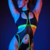 Rolling Peek-A-Boo Harness - Neon Plus Size Pole Wear