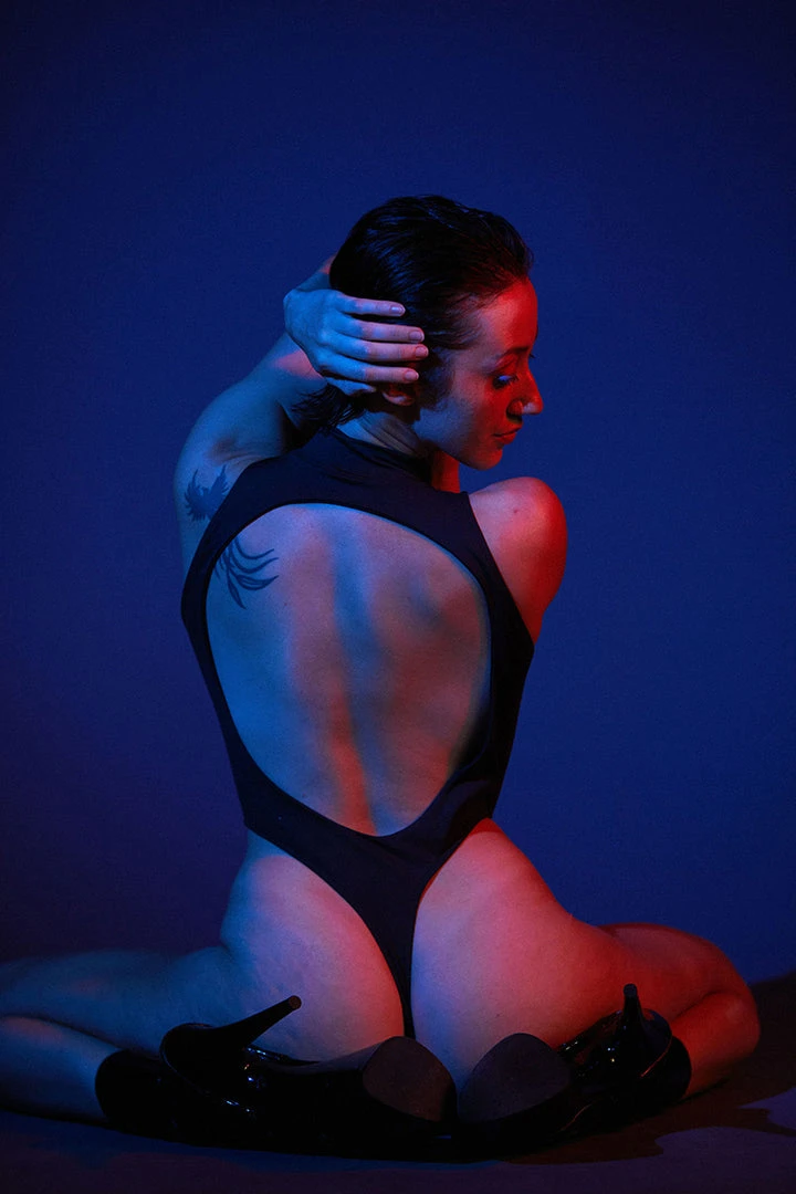 Rolling Electric Bodysuit - Black/Neon Pink All Pole Wear