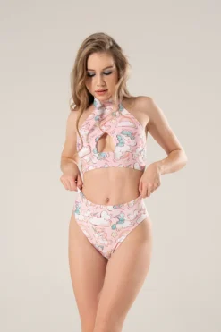 All Pole Wear Shark Polewear Tanna Top - Unicorns