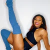 Pole Junkie Thigh High Legwarmers - Denim Blue Accessories