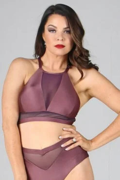 Tatiana Activewear Lucia Top - Mauve All Pole Wear