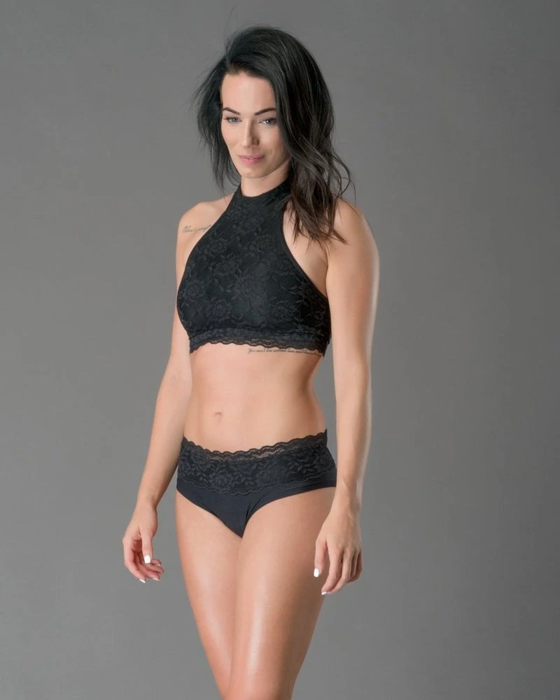 All Pole Wear Dragonfly Lisette Top - Lace Black