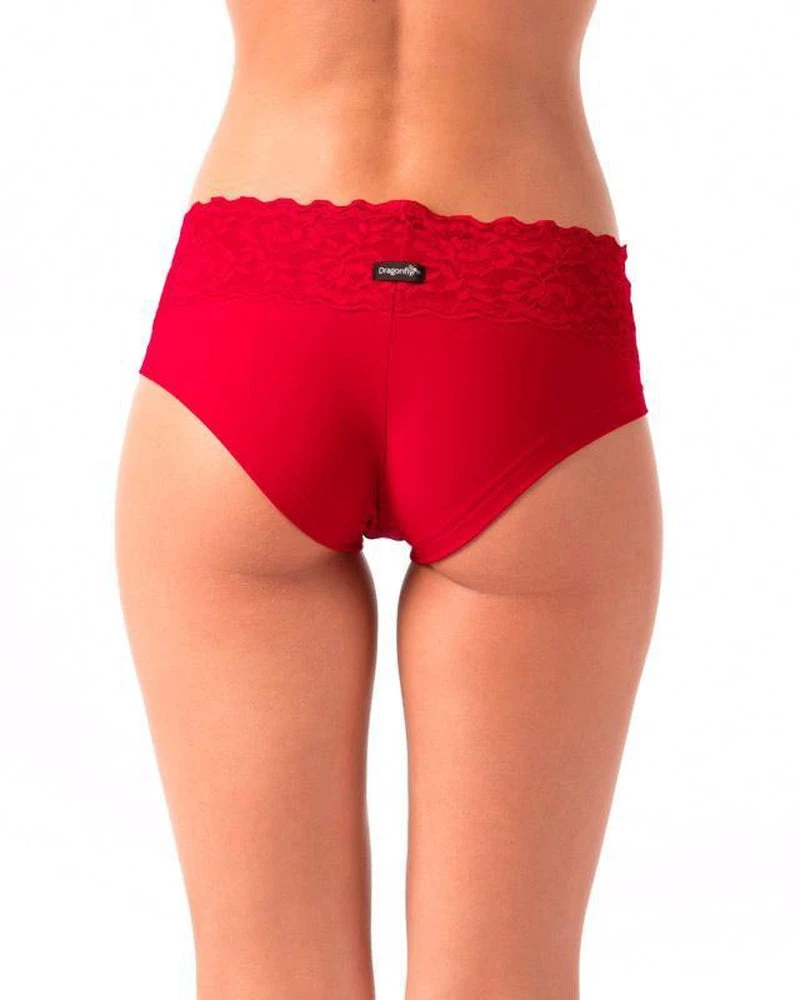 Dragonfly Mia Shorts - Lace Red All Pole Wear