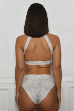 All Pole Wear Pole Addict Openback Top - White Snake