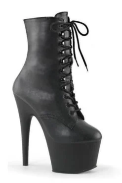 Pleaser USA Adore-1020 7inch Pleaser Boots - Matte Black Back In Stock
