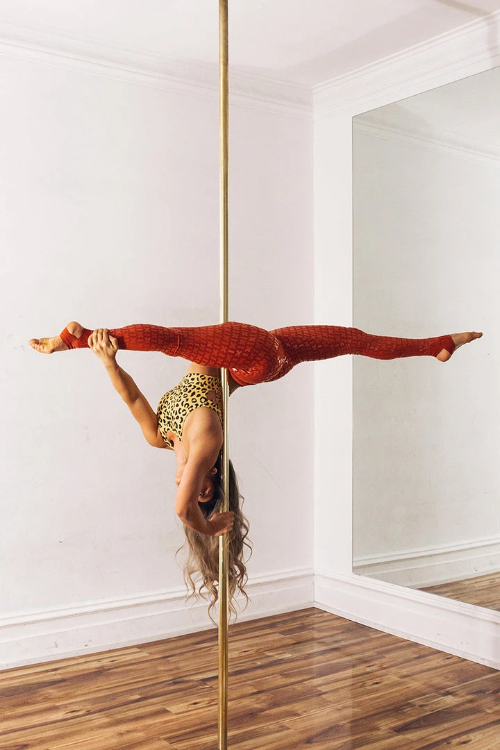 All Pole Wear Creatures Of XIX Gecko Grip Leggings - Red Rust