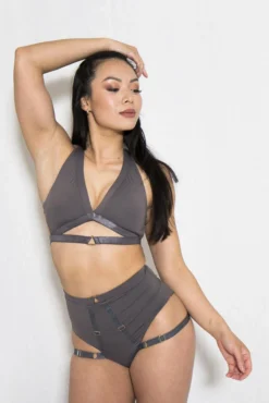 Tatiana Activewear Tokio Shorts - Charcoal All Pole Wear