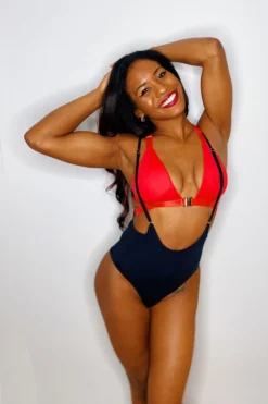 All Pole Wear Hamade Activewear High Waisted Sling Bottoms - Black