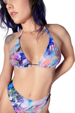Cleo The Hurricane String Bikini Top - Galaxy