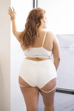 Lunalae Lure You High Waisted Garter Shorts - White All Pole Wear