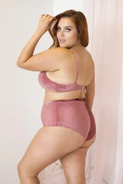 All Pole Wear Lunalae Lana Top - Dusty Rose Velvet