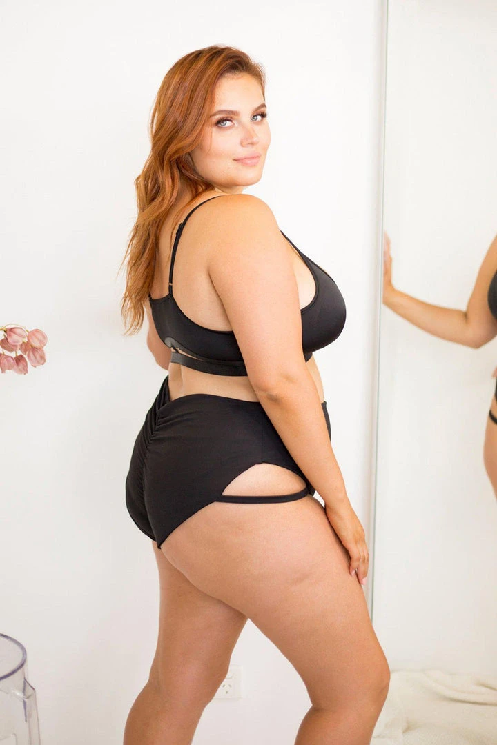 All Pole Wear Lunalae Khloe High Waisted Shorts - Black