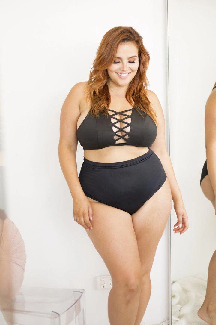 Lunalae High Leg Bottoms - Black All Pole Wear