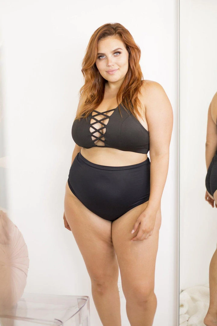 Lunalae High Leg Bottoms - Black All Pole Wear