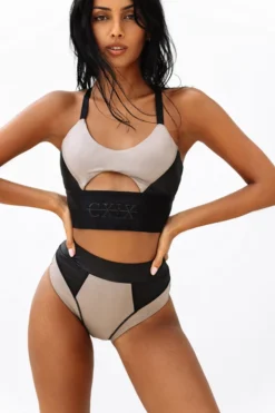 Creatures Of XIX Riding Solo Sports Bra - Black/Mink All Pole Wear