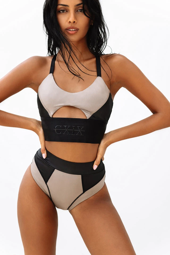 Creatures Of XIX Riding Solo Sports Bra - Black/Mink All Pole Wear