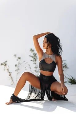 Most Loved Creatures Of XIX Snatched Mesh Make Moves Pants - Black