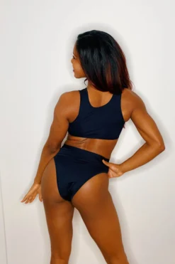 Hamade Activewear Lace Up High Cut Bottoms - Black All Pole Wear