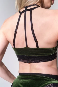 Sorte Velvet Adore Top - Seaweed All Pole Wear