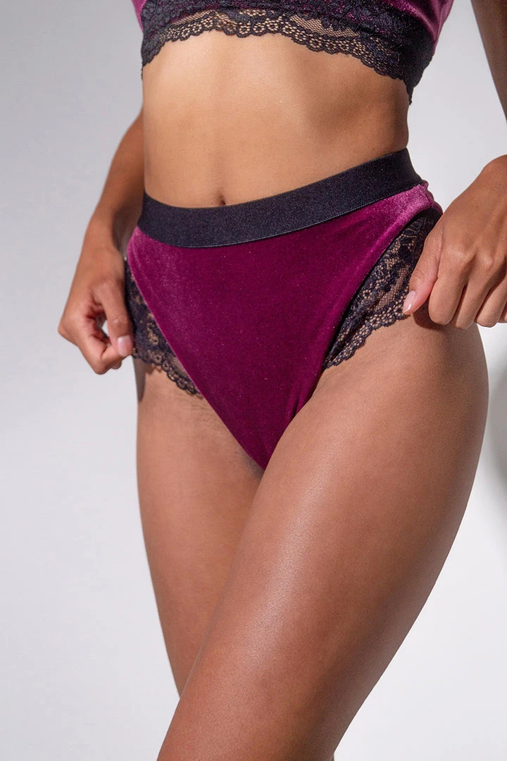 All Pole Wear Sorte Velvet Adore Shorts - Plum