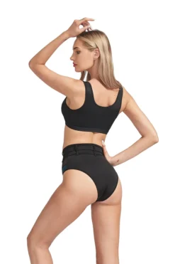 Hamade Activewear High Waisted Buckle Bottoms - Black