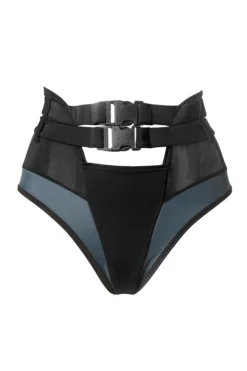 Hamade Activewear High Waisted Buckle Bottoms - Black