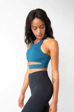 Lunalae Aliza High Neck Top - Recycled Teal