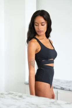 Lunalae Aliza High Waist Bottoms - Recycled Black All Pole Wear