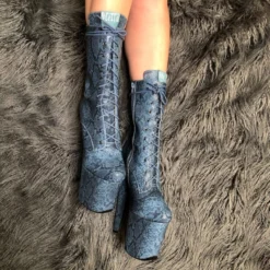 Hella Heels Anaconda Boots - 8inch Shoes