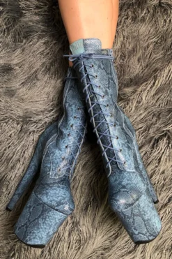 Hella Heels Anaconda Boots - 8inch Shoes