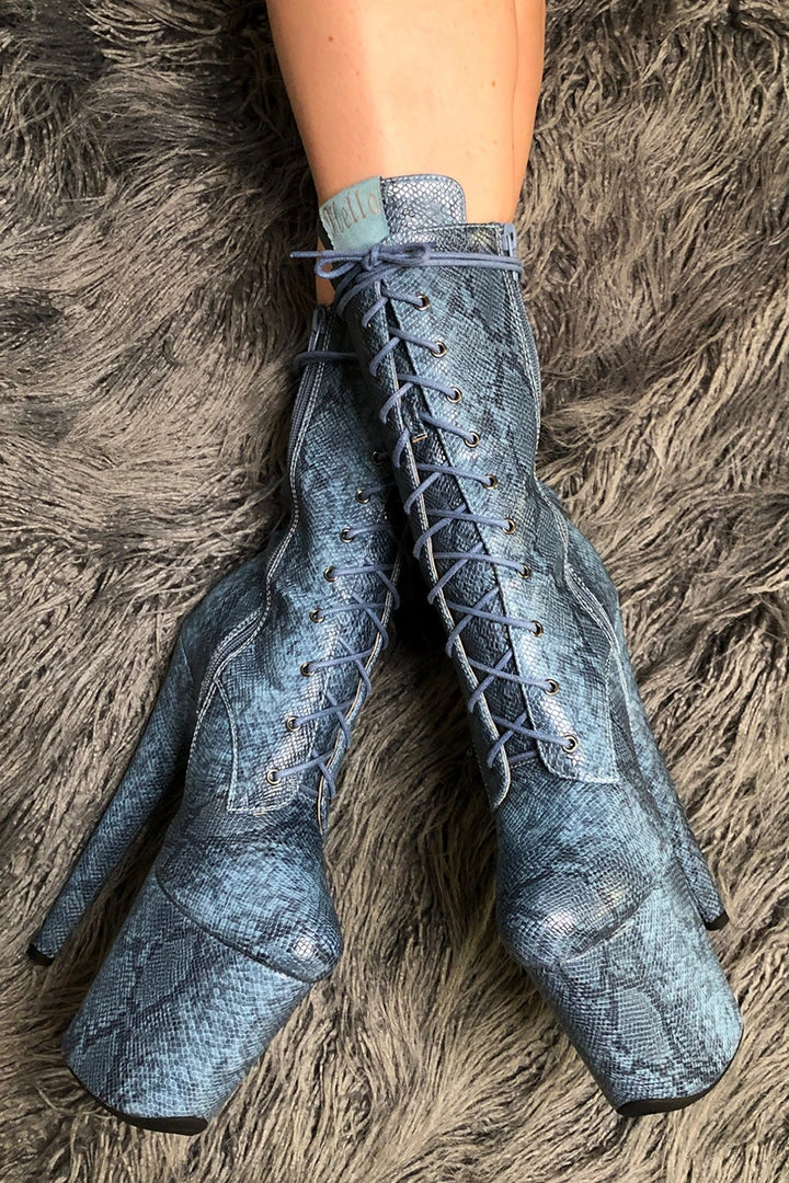 Hella Heels Anaconda Boots - 8inch Shoes
