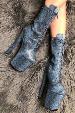 Hella Heels Anaconda Boots - 8inch Shoes