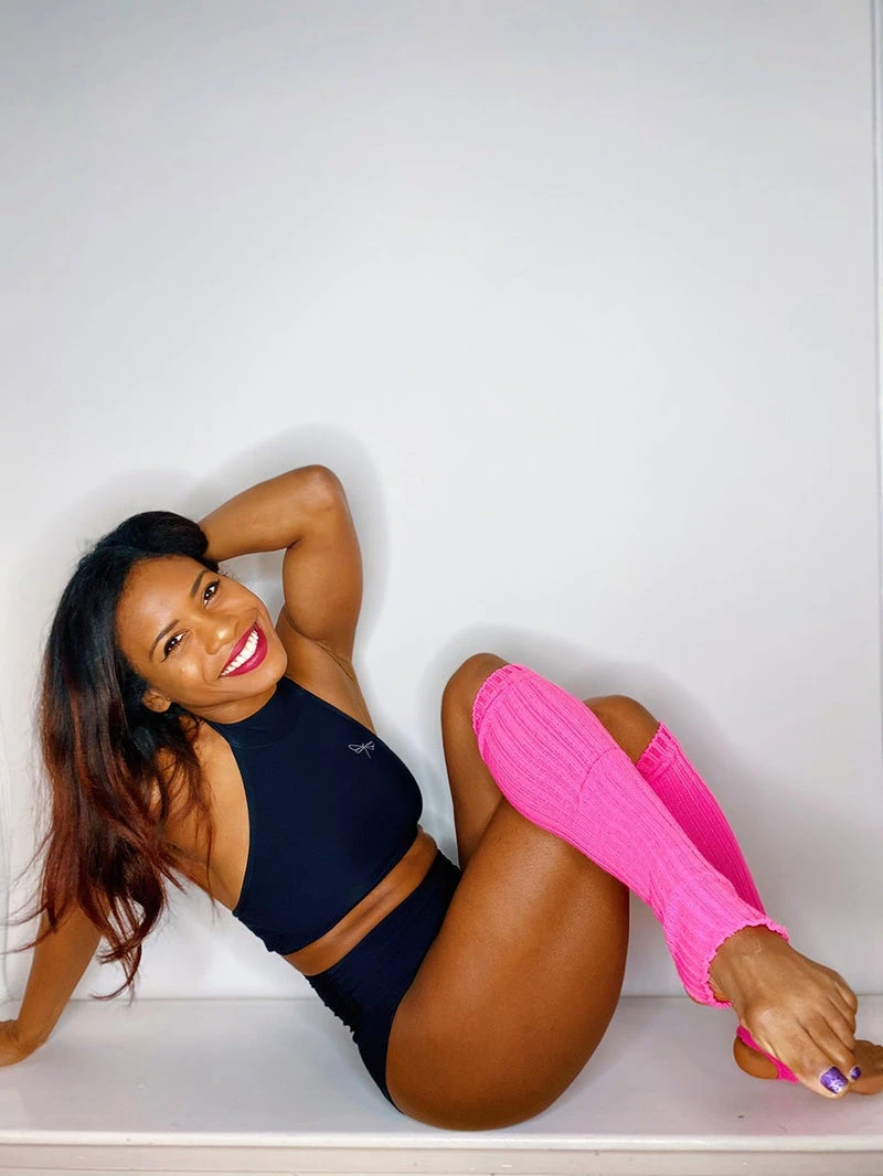 Pole Junkie Accessories Knee High Stirrup Legwarmers - Neon Pink